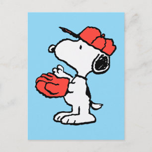 Peanuts   Snoopy Making the Catch Postcard