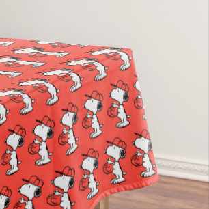 Peanuts   Snoopy Making the Catch Tablecloth