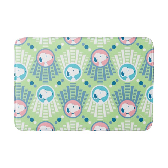 Peanuts | Snoopy Mint Green Deco Dreams Pattern Bath Mat (Front)