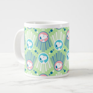 Peanuts   Snoopy Mint Green Deco Dreams Pattern Large Coffee Mug