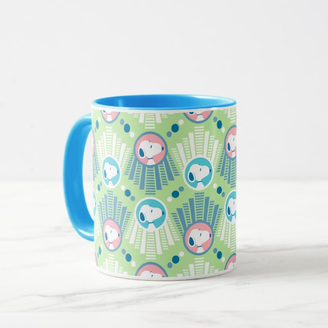 Peanuts | Snoopy Mint Green Deco Dreams Pattern Mug (Front Left)