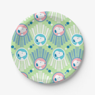Peanuts   Snoopy Mint Green Deco Dreams Pattern Paper Plate
