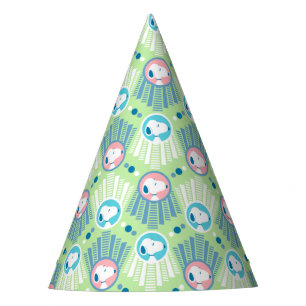 Peanuts Snoopy Mint Green Deco Dreams Pattern Party Hat