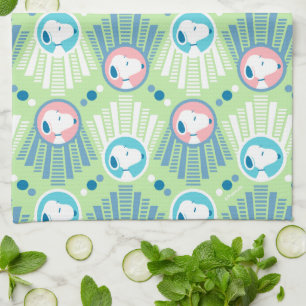 Peanuts   Snoopy Mint Green Deco Dreams Pattern Tea Towel