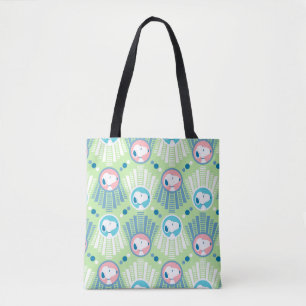 Peanuts   Snoopy Mint Green Deco Dreams Pattern Tote Bag