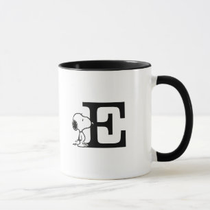 Peanuts   Snoopy Monogram E Mug