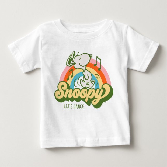 Peanuts | Snoopy Music Rainbow Baby T-Shirt (Front)