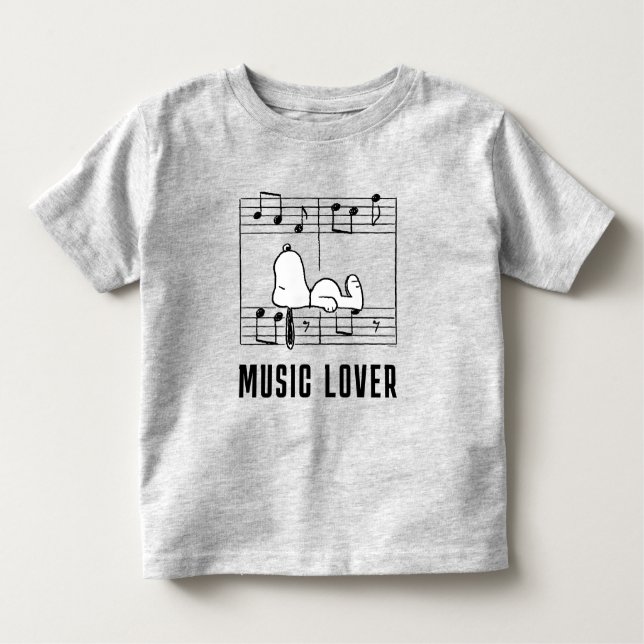 Peanuts | Snoopy Musical Notes Toddler T-Shirt (Front)