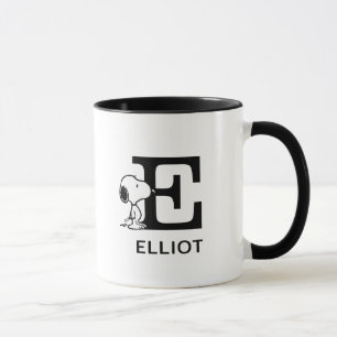 Peanuts   Snoopy Name & Monogram E Mug