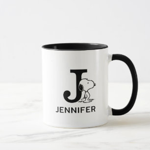 Peanuts   Snoopy Name & Monogram J Mug