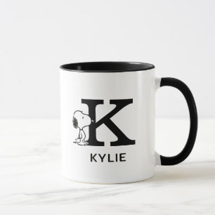 Peanuts   Snoopy Name & Monogram K Mug