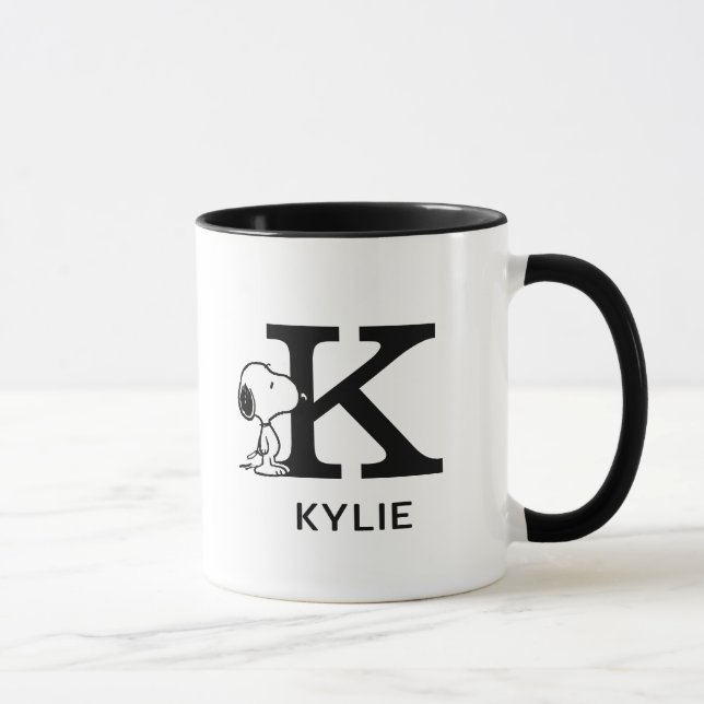 Peanuts | Snoopy Name & Monogram K Mug (Right)