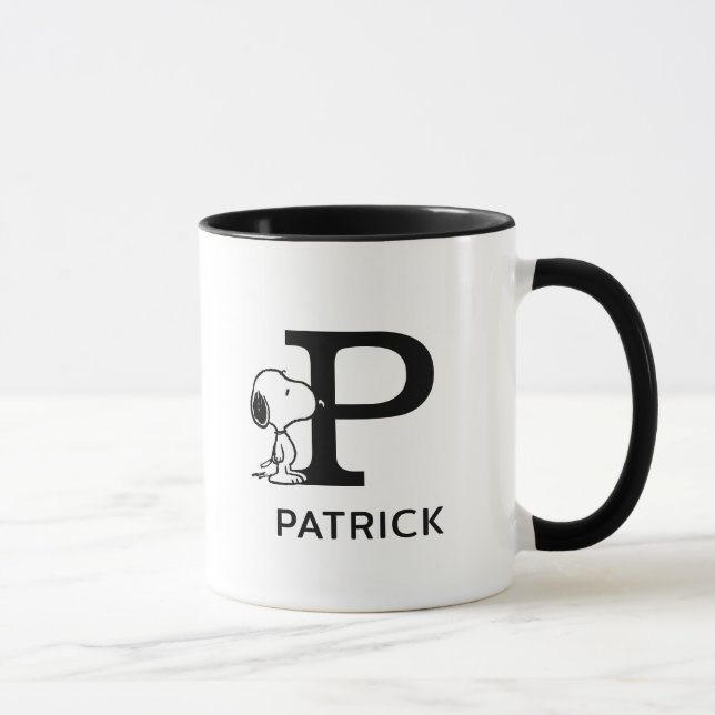 Peanuts | Snoopy Name & Monogram P Mug (Right)