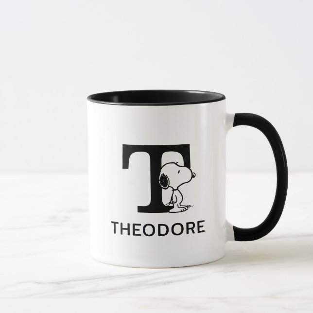 Peanuts | Snoopy Name & Monogram T Mug (Right)