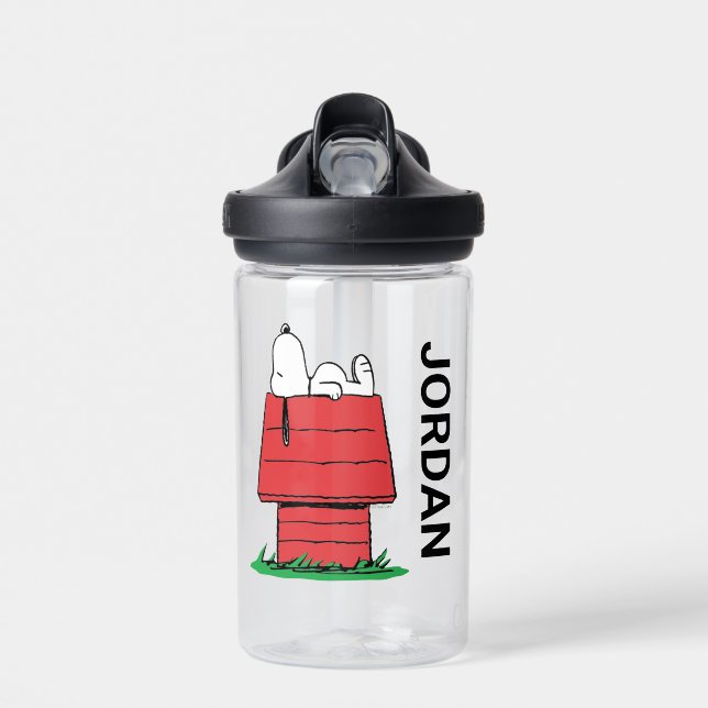 Peanuts | Snoopy Napping | Add Your Name Water Bottle (Front)