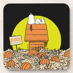 Peanuts   Snoopy Napping in the Pumpkin Patch Coaster