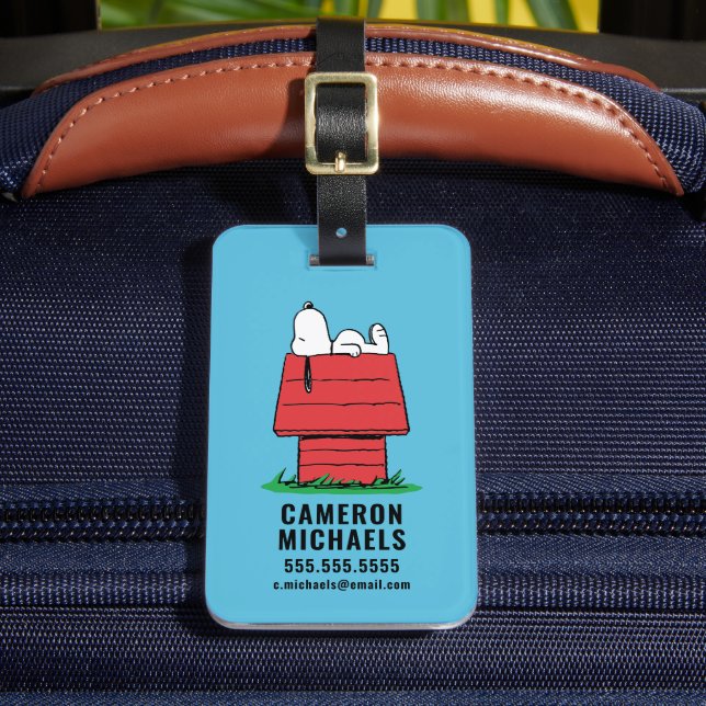 Peanuts | Snoopy Napping Luggage Tag (Front Insitu 2)