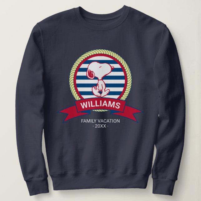 Peanuts | Snoopy Nautical Badge Sweatshirt (Design Front)