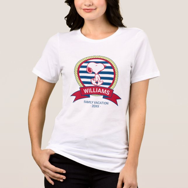 Peanuts | Snoopy Nautical Badge Tri-Blend Shirt (Front)
