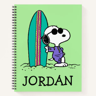Peanuts   Snoopy Ocean High Tide   Add Your Name Notebook