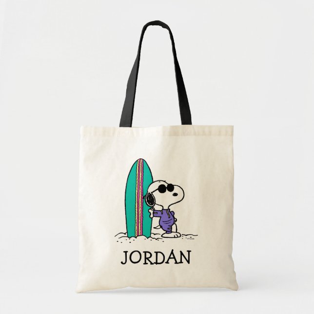 Peanuts | Snoopy Ocean High Tide | Add Your Name Tote Bag (Front)
