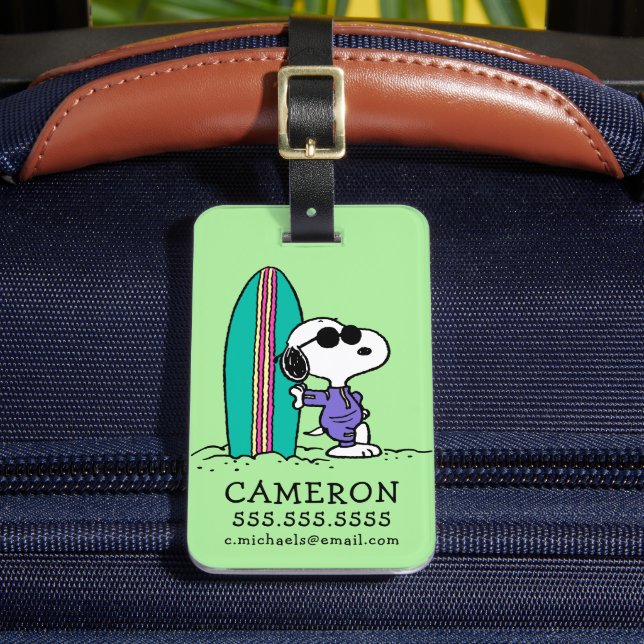Peanuts | Snoopy Ocean High Tide Luggage Tag (Front Insitu 2)