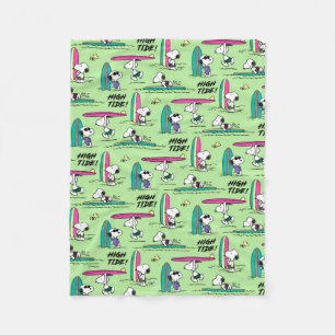 Peanuts   Snoopy Ocean High Tide Pattern Fleece Blanket