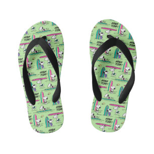 Peanuts   Snoopy Ocean High Tide Pattern Kid's Thongs