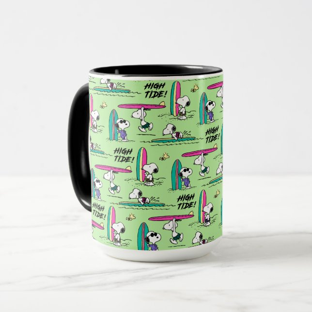 Peanuts | Snoopy Ocean High Tide Pattern Mug (Front Left)