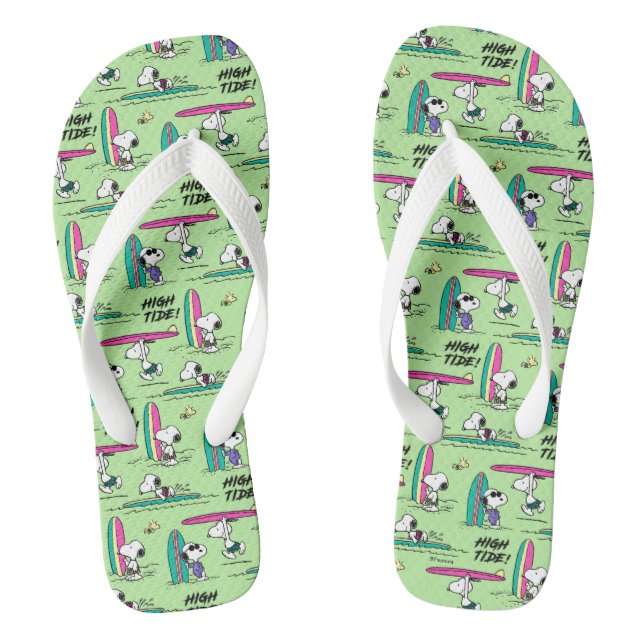 Peanuts | Snoopy Ocean High Tide Pattern Thongs (Footbed)
