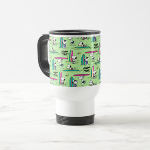 Peanuts   Snoopy Ocean High Tide Pattern Travel Mug