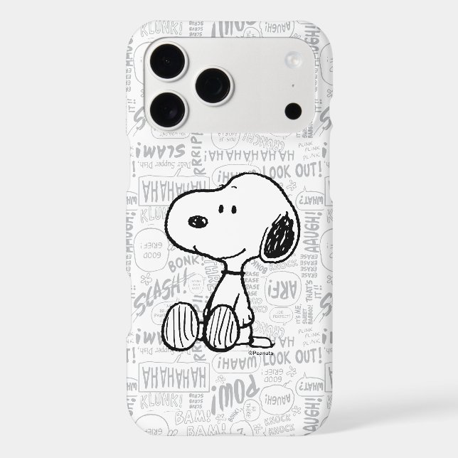 PEANUTS | Snoopy on Black White Comics (Back)