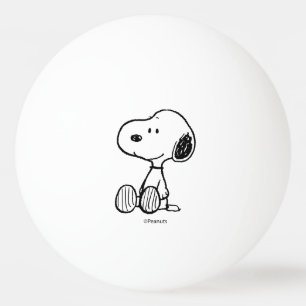 PEANUTS Snoopy on Black White Comics Ping Pong Ball
