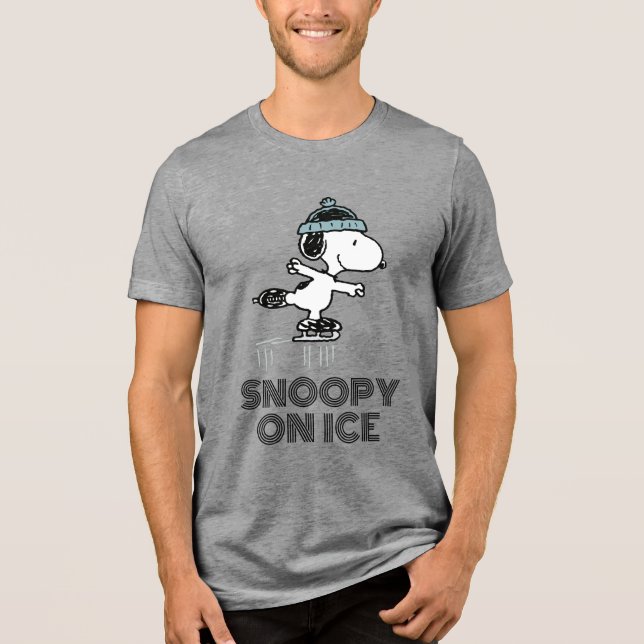 Peanuts | Snoopy On Ice Tri-Blend Shirt (Front)