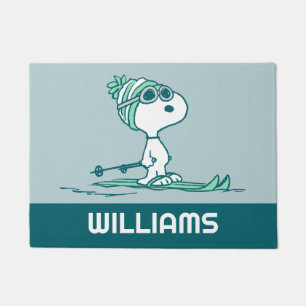 Peanuts   Snoopy on Skis Doormat