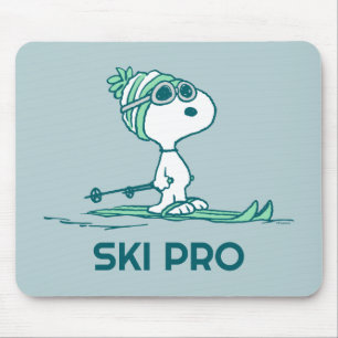 Peanuts   Snoopy on Skis Mouse Pad