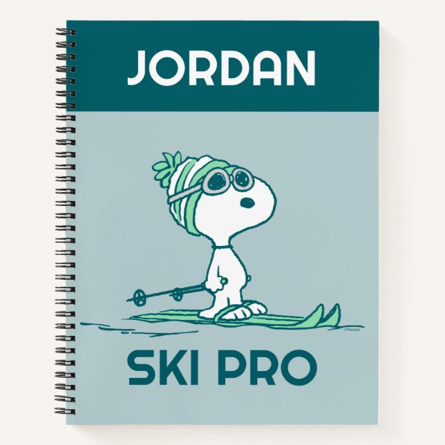 Peanuts | Snoopy on Skis Notebook (Front)