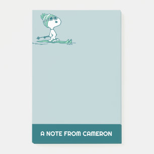 Peanuts   Snoopy on Skis Post-it Notes