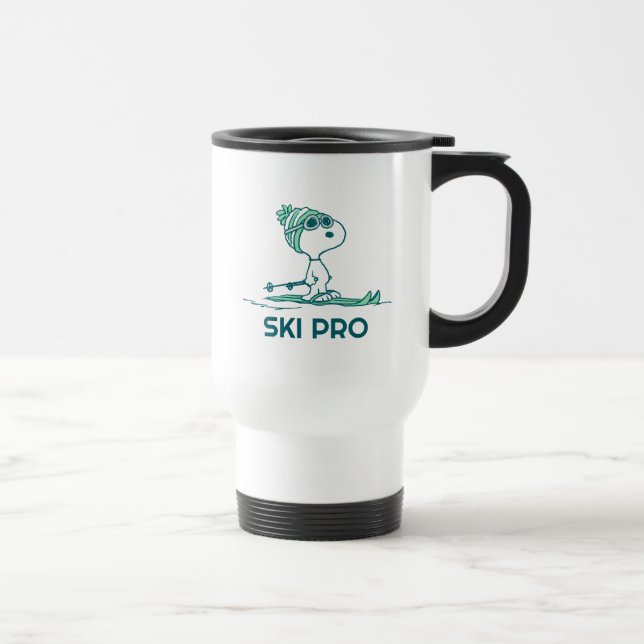 Peanuts | Snoopy on Skis Travel Mug (Right)