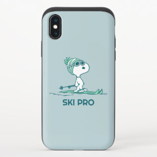 Peanuts   Snoopy on Skis iPhone X Slider Case