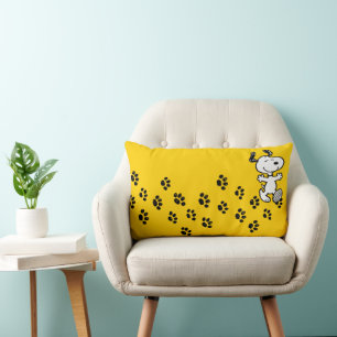 Peanuts    Snoopy Paw Print Path Lumbar Cushion