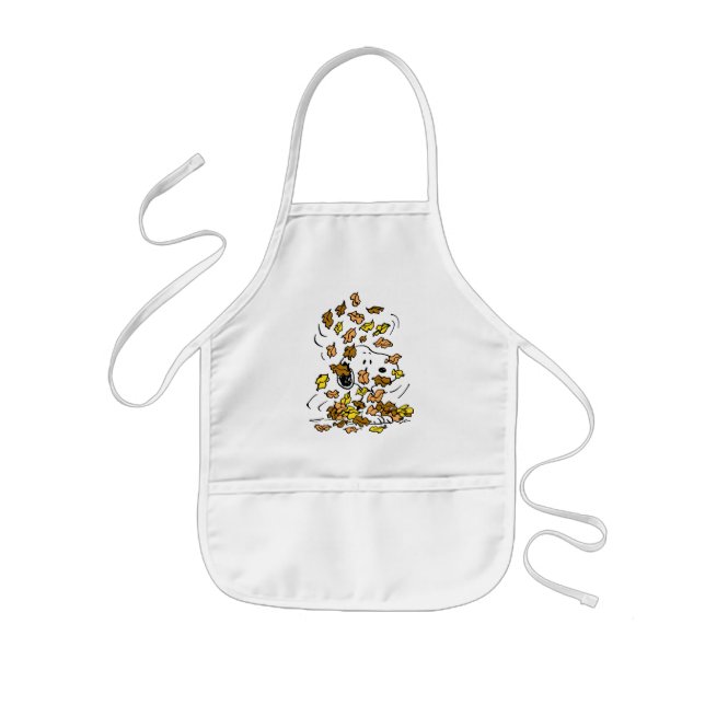 Peanuts | Snoopy Pile of Leaves Kids Apron (Front)