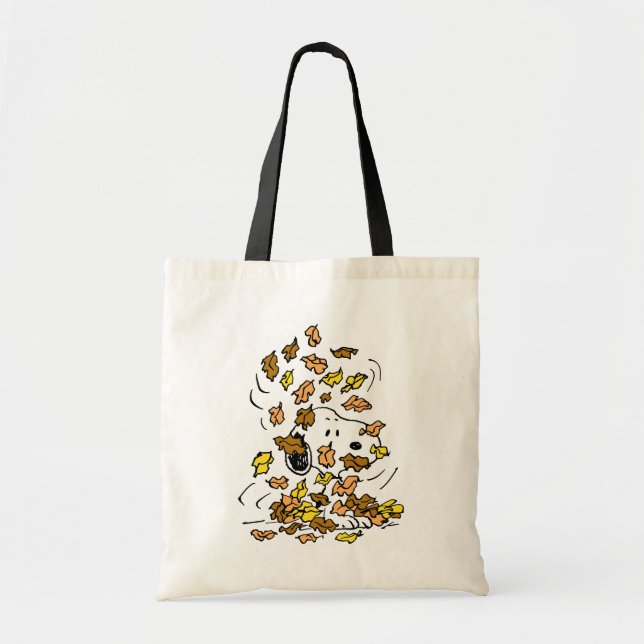 Peanuts | Snoopy Pile of Leaves Tote Bag (Front)
