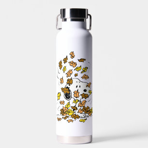 Peanuts Snoopy Pile of Leaves Water Bottle