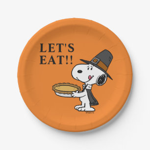 Peanuts   Snoopy Pilgrim Paper Plate