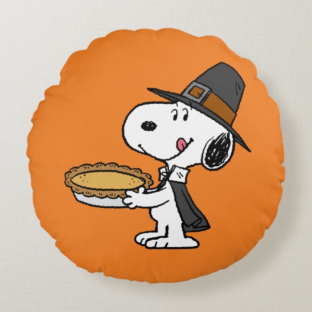 Peanuts | Snoopy Pilgrim Round Cushion (Front)