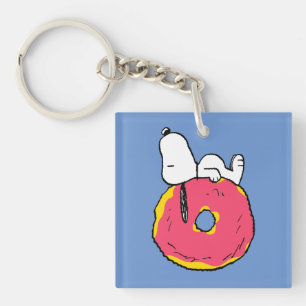 Peanuts   Snoopy Pink Doughnut Key Ring