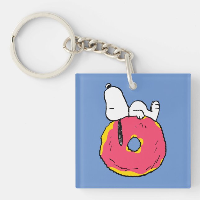 Peanuts | Snoopy Pink Doughnut Key Ring (Front)