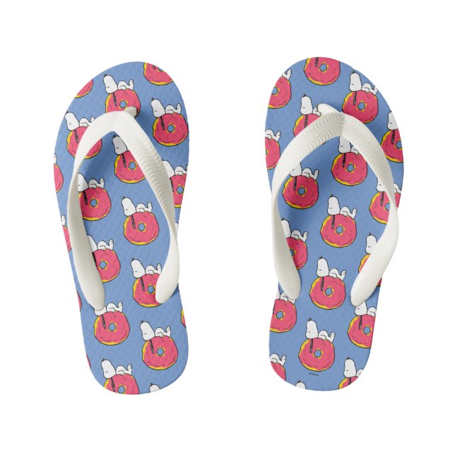 Peanuts | Snoopy Pink Doughnut Kid's Thongs (Footbed)