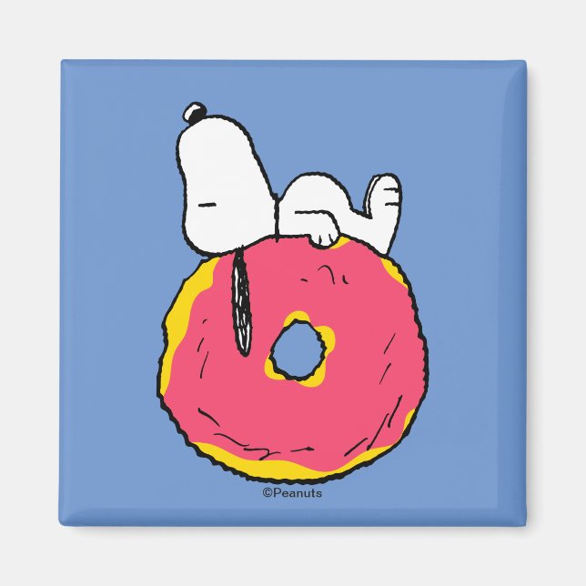 Peanuts | Snoopy Pink Doughnut Magnet (Front)